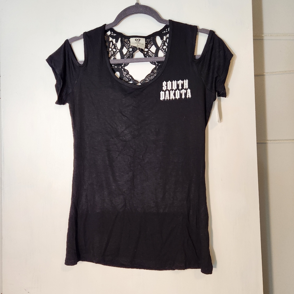 Cold Shoulder Lace Shirt